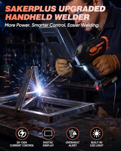 Image of Sakerplus Portable Welding Machine 110V, 130A Portable Arc Welder With LED
