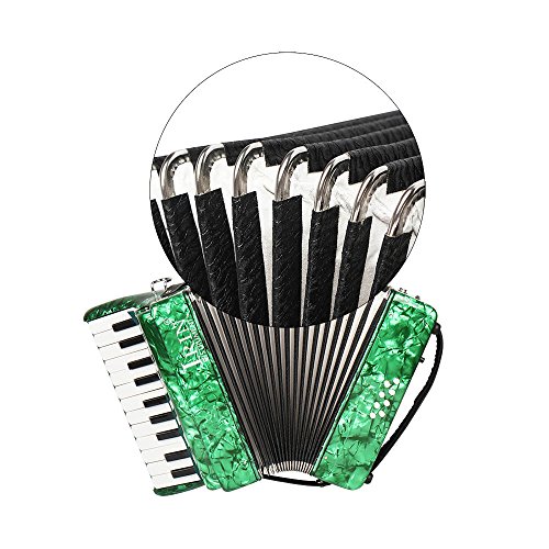 ammoon 22-Key 8 Bass Piano Accordion with Straps Cleaning Cloth Music Instrument for Students Beginners - Thumbnail 4