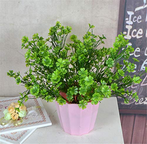 Skyseen 4Pcs Artificial Four Leaf Clover Fake Plant For Home Decoration #TOP1