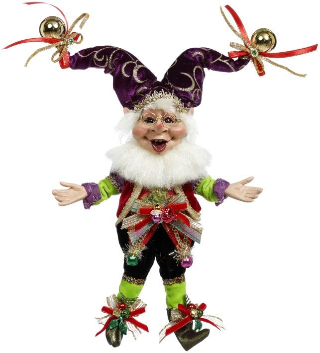 Elf Festivities Mark Roberts sur la cheminee du salon pour Noel