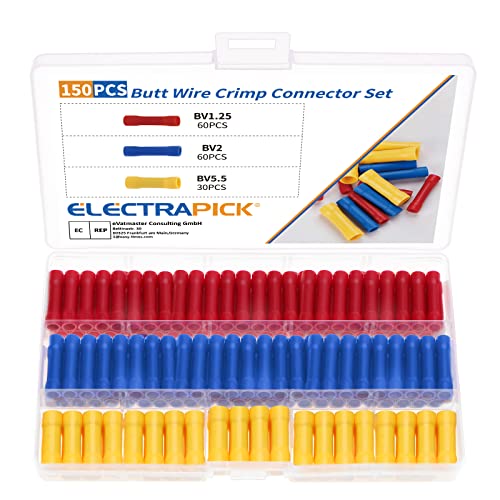 284PCS Non Insulated Butt Connectors Kit 26-6 Gauge