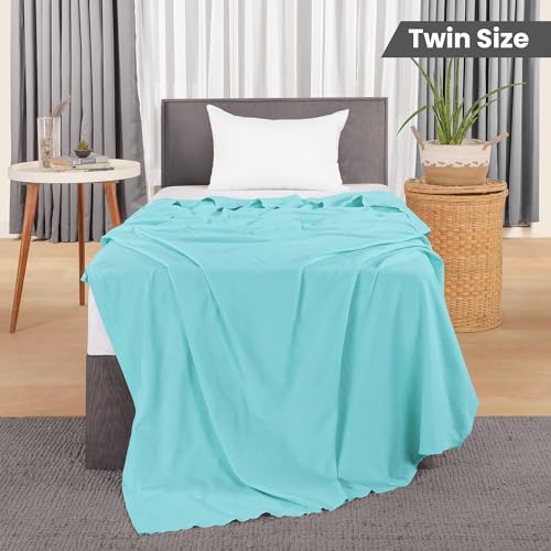 Image of Utopia Bedding 100% Cotton Thermal Blanket Mint Twin, 90x72 Inches