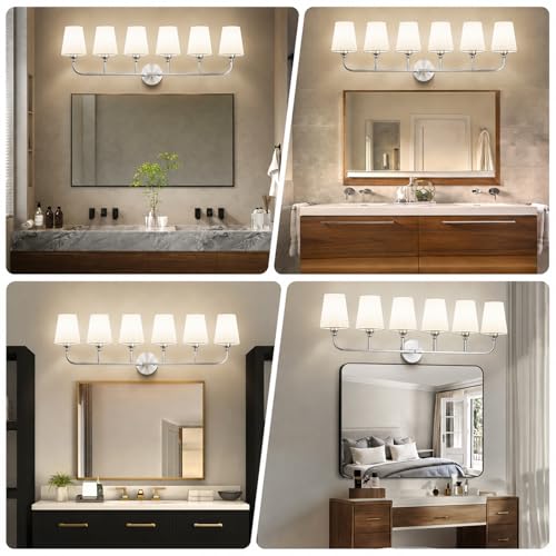 Image of Bathroom Vanity Light Brushed Nickel Bathroom Lighting Fixtures Over Mirror