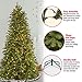National Tree Company 6.5 ft Pre-Lit Tiffany Fir Slim Artificial Christmas Tree, 500 Clear Lights, 1,462 Tips, Includes Stand, Green