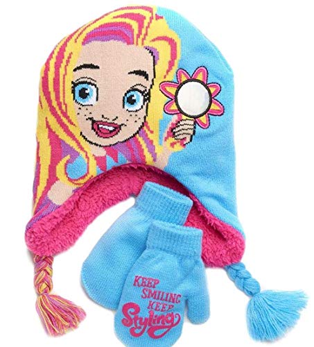Sunny Day Doll Girls Beanie Winter Cold Weather Hat Mitten Set