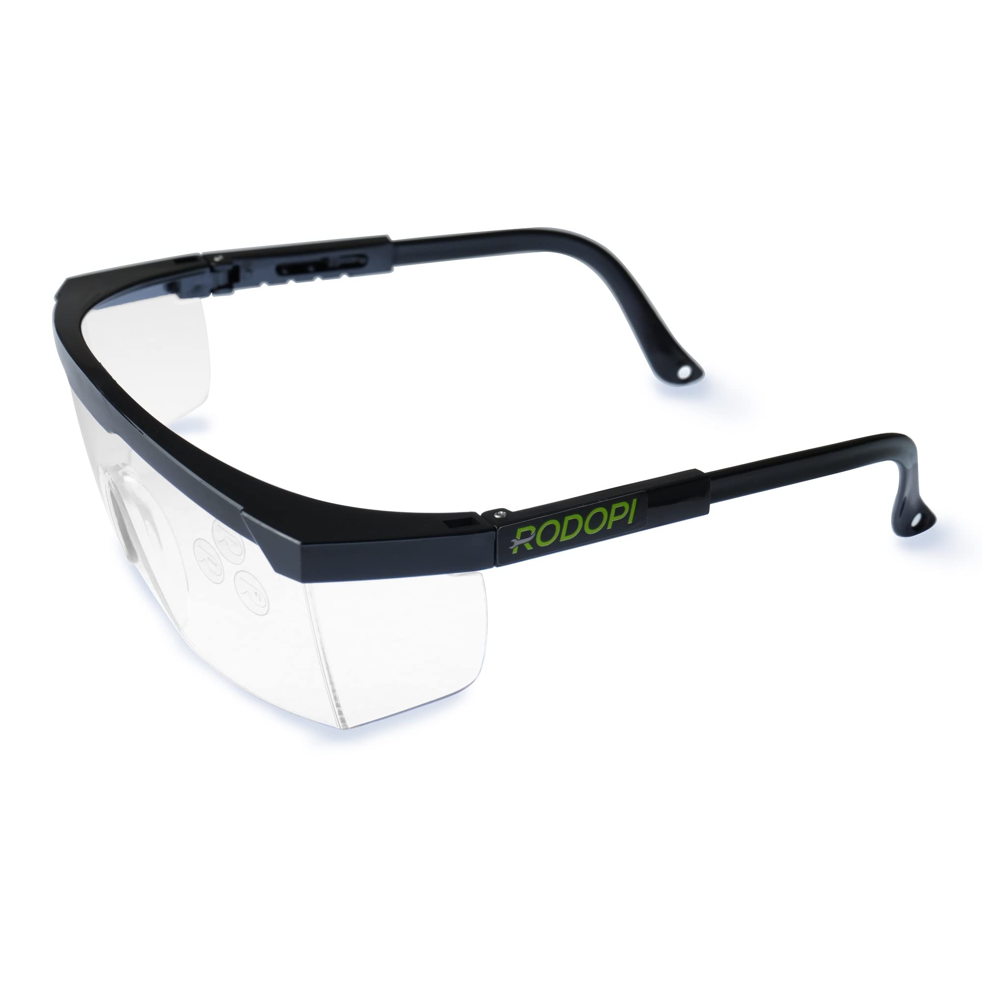 RODOPI ClearVision-FogX Schutzbrille verstellbar Sicherheitsbrille Anti Fog EN 166 1F Arbeitsschutzbrille Seitenschutz Überbrille Arbeit Labor Baustelle