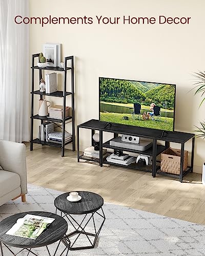 Image of VASAGLE TV Stand for TVs up to 75 Inches, 3-Tier, Open Storage Shelves