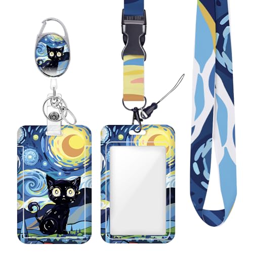 50% Off Star Cat ID Badge Holder & Lanyard Set for Office Gifts