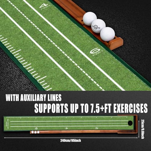YOUCZON Solid Wood Putting Mat