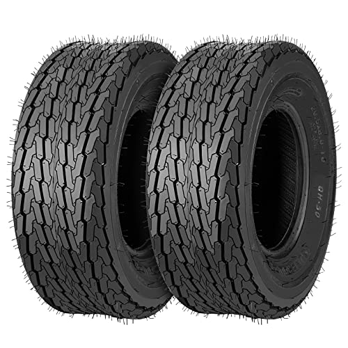 Garvee 20.5X8.0-10 Trailer Tires 20.5x8x10 Tire Load Range E 10PR 2 Pack