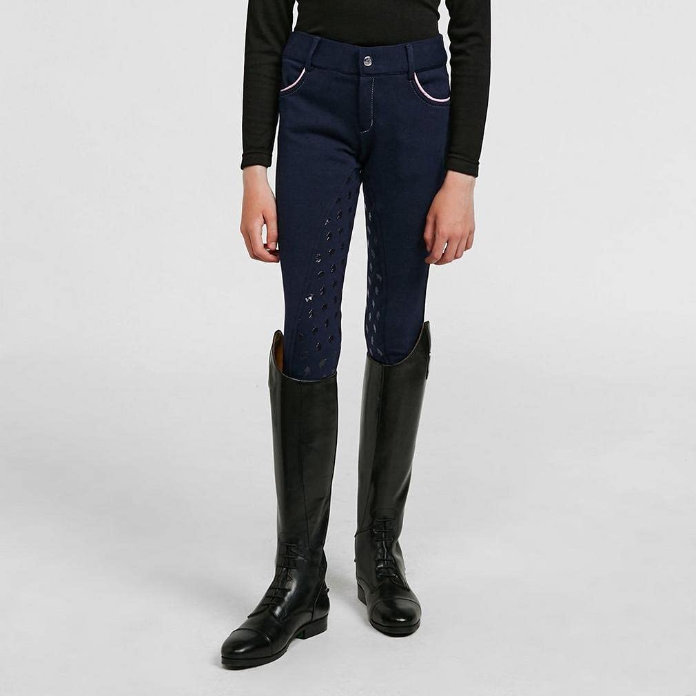Little Rider Girls Little Unicorn Breeches (9-10 Years) (Navy/Candy Pink)
