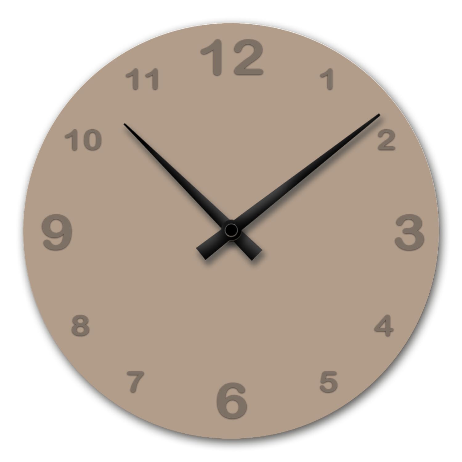 Giallobus - Reloj de línea Basic - Crema - Madera de MDF - Basic 30x30 - Mecanismo silencioso - Listo para Colgar - Modernos