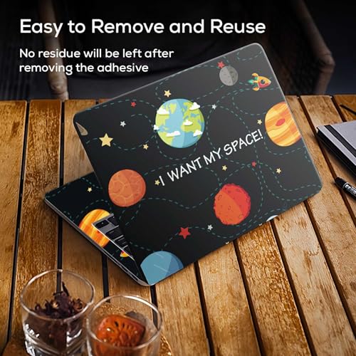 Image of Galaxsia I Want My Space Full Body Vinyl Laptop Skin /Sticker /Cover Upto 15.6 Inches Laptops Laminated-Removable-HD Quality Compatible for Hp-Dell-Sony-Lenovo-Asus etc.(15x10 Inches)
