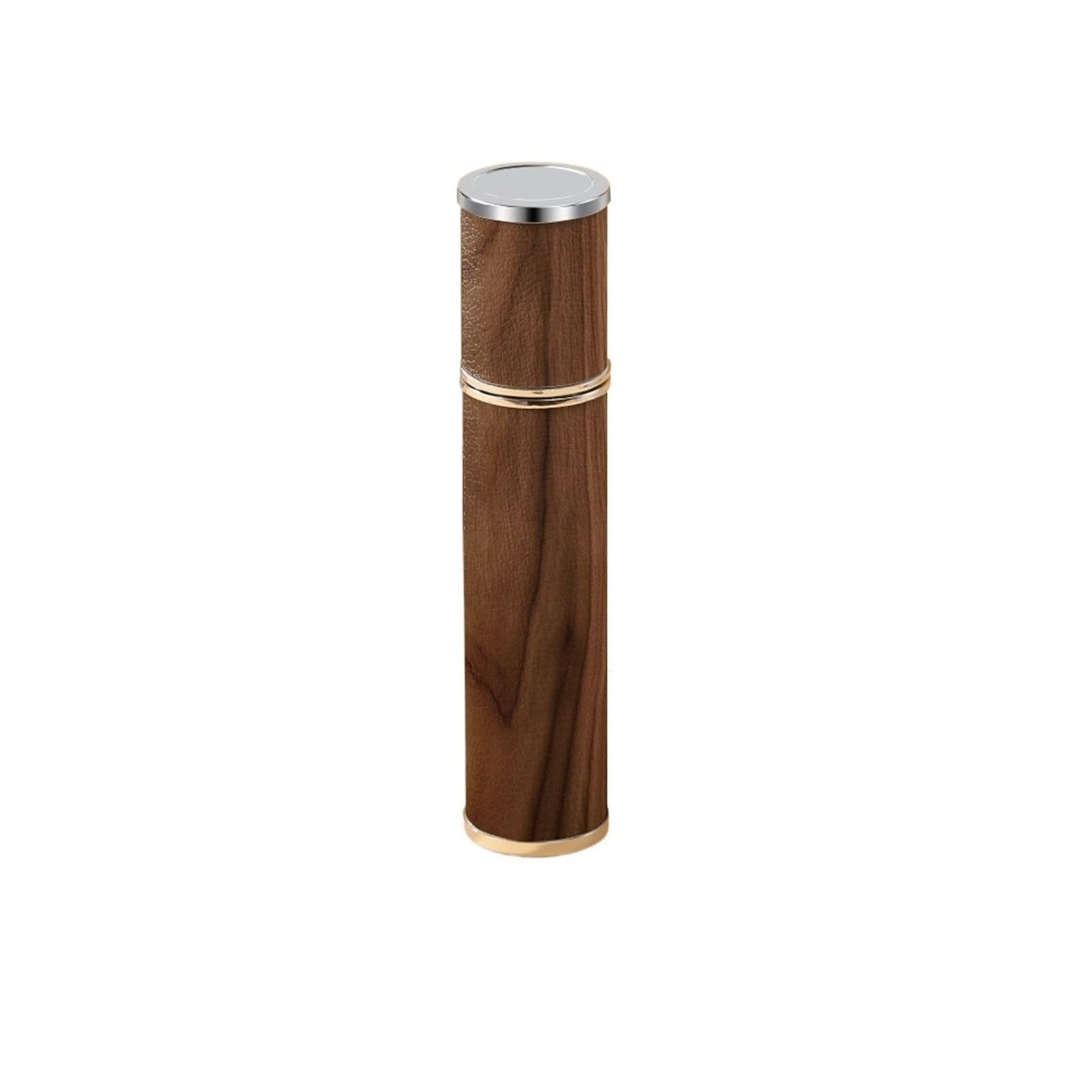 Flacone di profumo in pelle Atomizzatore di profumo in pelle con venature del legno da 10 ml