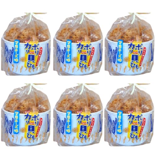 カリポリ 貝ひも ホタテ マヨネーズ味 お菓子 おつまみ 珍味 青森 帆立 スナック アラコウ水産 40g 6袋 (マヨ6)