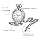 JewelryWe Retro Kamelie Blume Taschenuhr Damen Unisex Analog Quarz Uhr mit Halskette Kette Pocket Watch Geschenk Silber