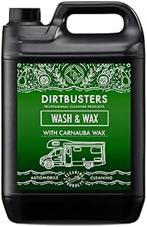 Dirtbusters Caravan Cleaner Car Wash & Wax, Concentrated Car Shampoo With Carnauba, For Exterior Clean Of All Motorhome, Campervan, Van, Static Home & Vehicles (5L)
