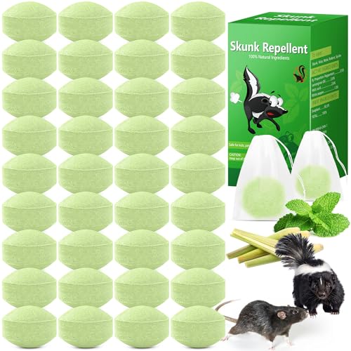 36 Pack Peppermint Skunk Repellent, Raccoon Repellent Ball for Yard Garden Attic Indoor, Raccoon...