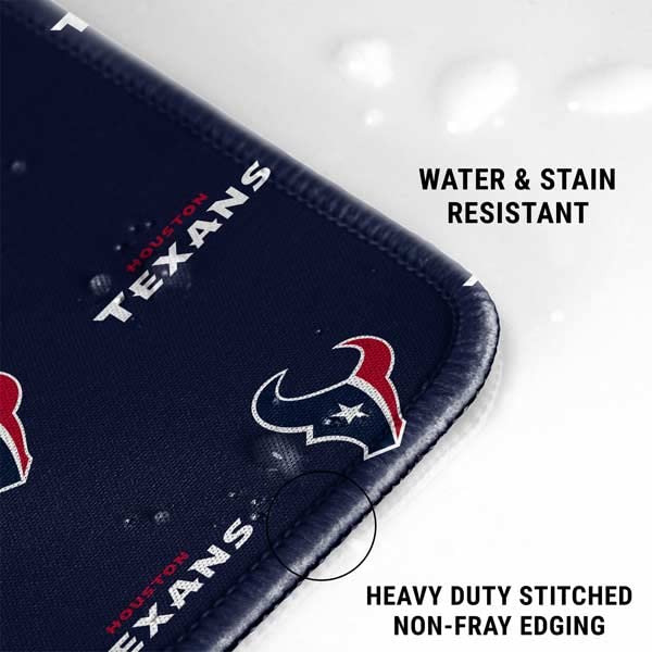 Skinit Medium Gaming Mouse Pad - Officially Licensed NFL Houston Texans Blitz Series Design with Stitched Edges, Waterproof, Non-Slip Rubber Base, Desk Mat for Keyboard & Mouse