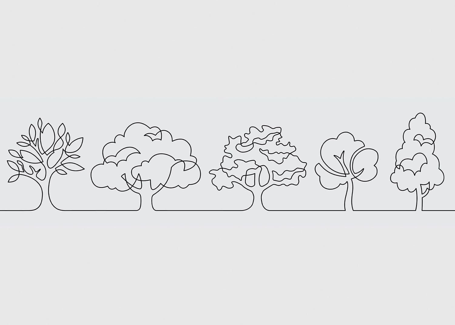 AG Design AWB 8282 - Cenefa autoadhesiva, diseño de árboles, multicolor (500 x 13,8 cm)