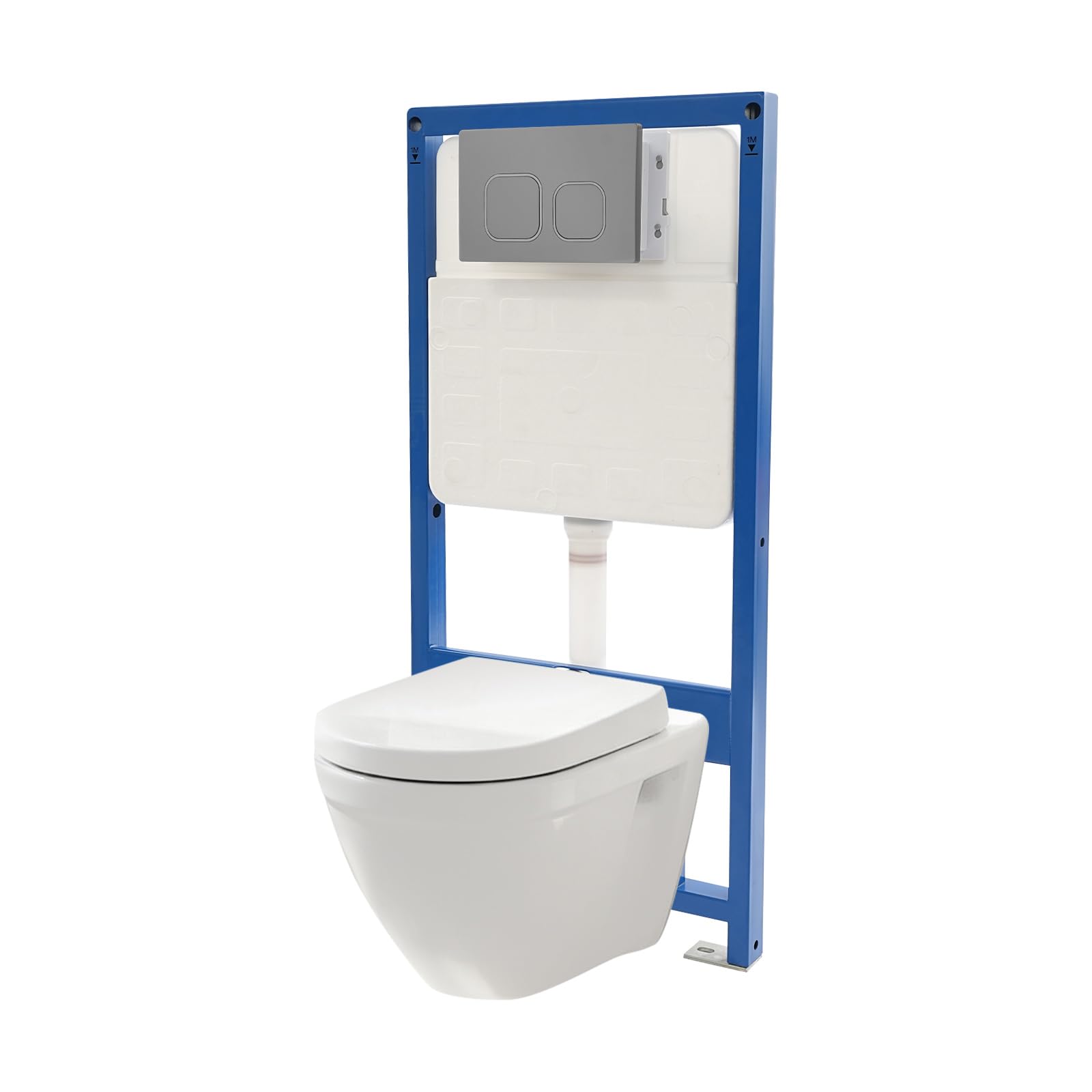 WC Vorwandelement Unterputz 400 kg, Spülkasten für Wand-WC(Grau)