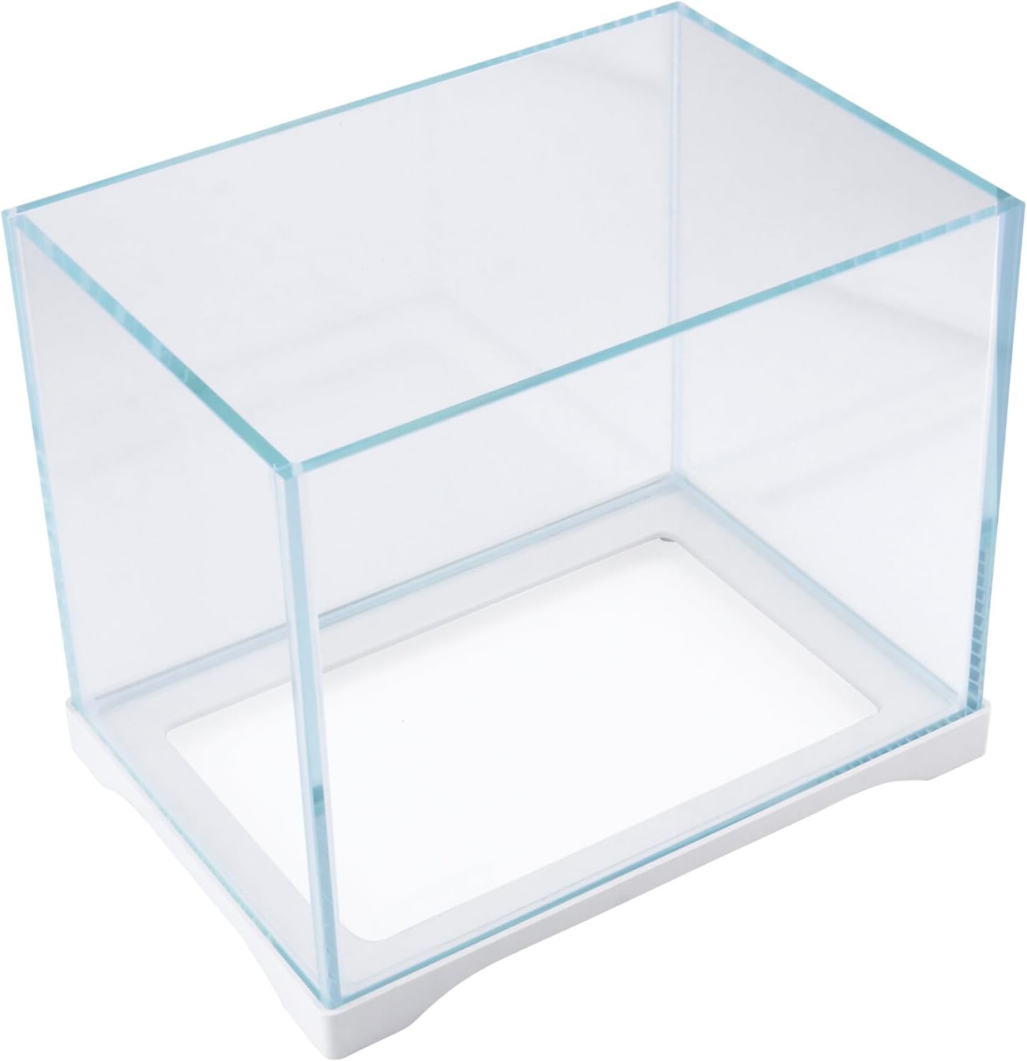 Cabilock Fish Tank Cube 23cm Small Rimless Aquarium for Home Decoration Freshwater Aquatic Plants Terrarium Suitable for Desktop and Living Room Use