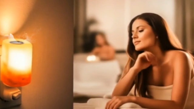Image of Himalayan Natural Salt Night Lamp with Aromatherapy Lid - Classic Cylinder Shape, Boxed for Gifting