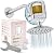 Kitsch Shower Head Filter for Hard Water - Water Softerner for Shower, Hardwater Filter for Showerhead, Improves Hair,Nails & Skin, Removes Chlorine, Heavy Metals & Other Harmful Substances - Chrome