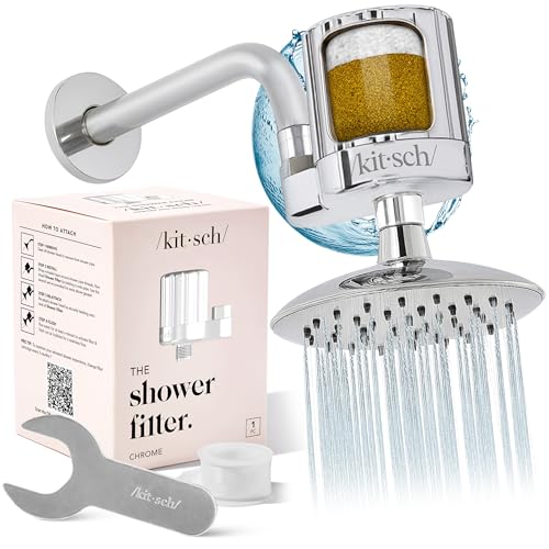 Kitsch Shower Head Filter for Hard Water – Shower Filter with...