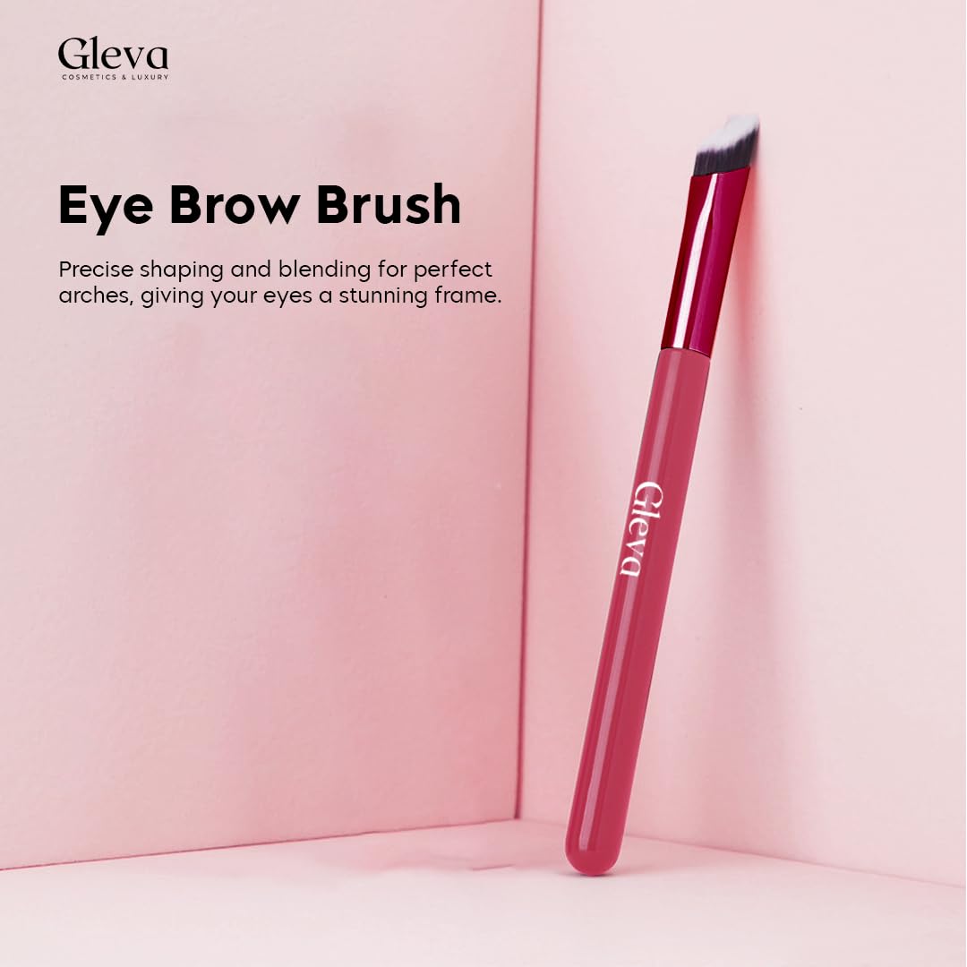 Gleva Multi-Function Eyebrow Brush, Professional Realistic Eyebrow Brush, Square Angled Eyeliner Eyebrow Brush, Stroke Brow Stamp Brush, Filling & Shaping Eyebrows Enhancers Brush (Pink) - Image 2 thumbnail