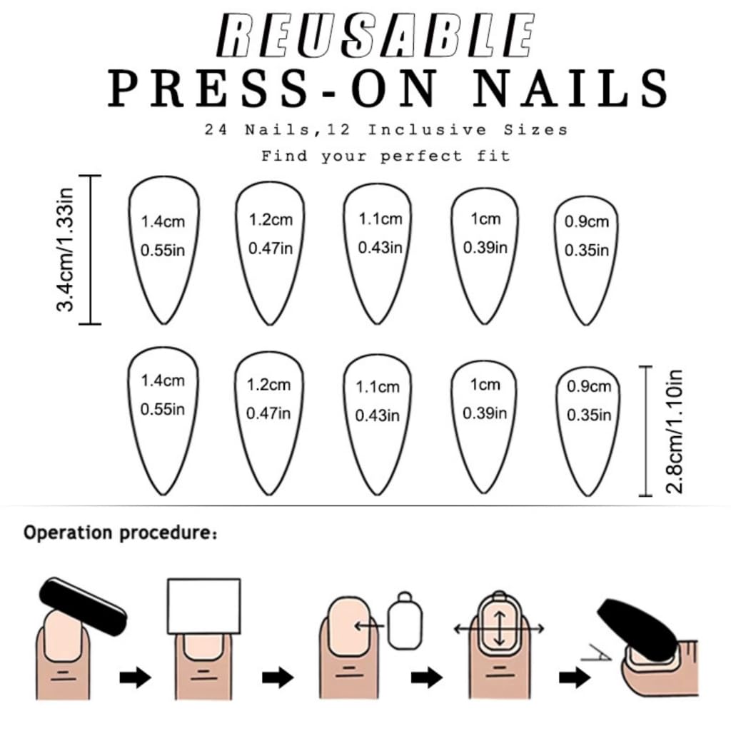 Valentine's Day Long False Nails with Bows Pattern French Tips Acrylic Artificial Nails Manicure 24Pcs