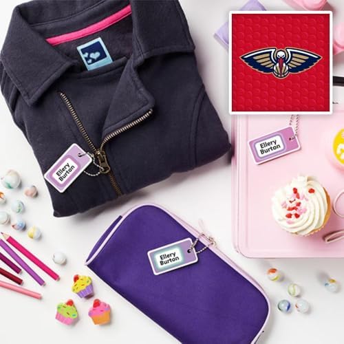 Oliver's Labels NBA™ Mini Bag Tags - 3 Custom Printed Personalized Luggage and Bag Tags for Backpacks, Travel Bags & Sports Equipment - New Orleans Pelicans™ Theme image 4