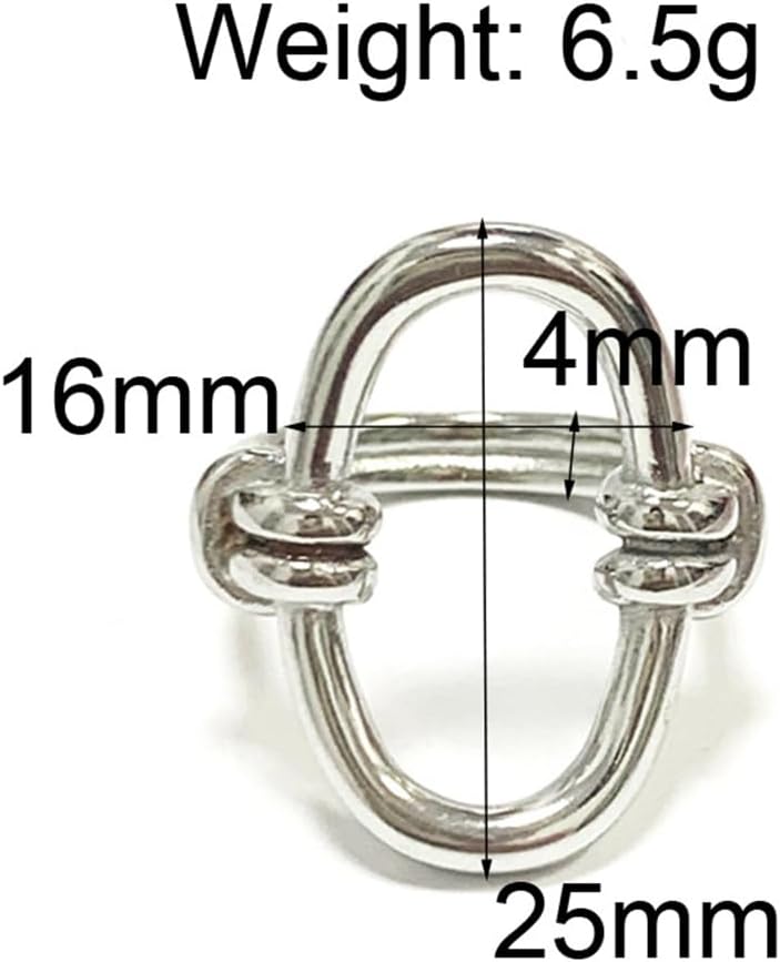 Jude Jewelers Stainless Steel Oval Shaped Open Karma Style Promise Anniversary Statement Wrap Ring - Image 3