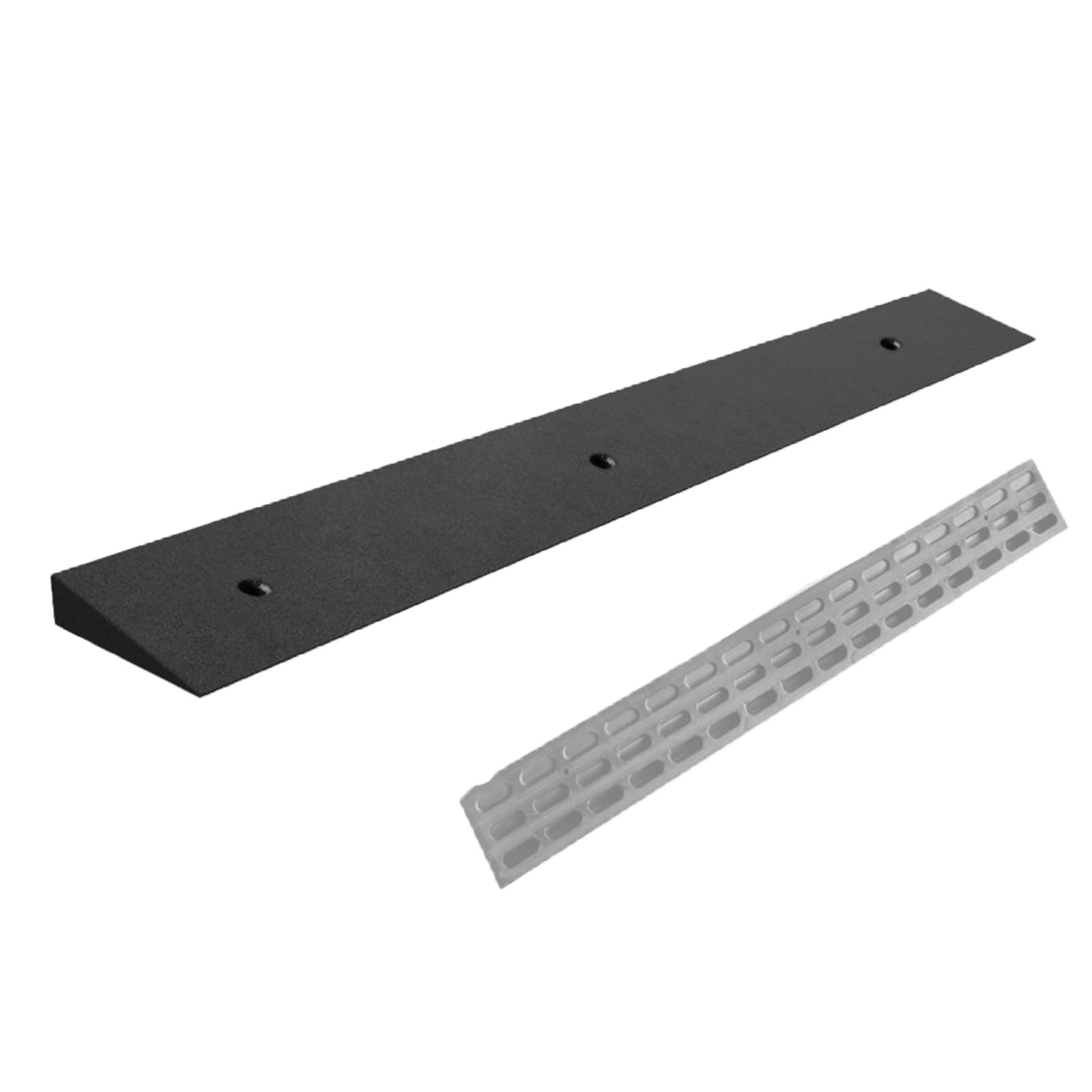 Rampe de seuil en caoutchouc solide 100x10x3.5cm pour porte et trottoir