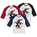 Personalized Avenging Super Spider Birthday Shirt | Handmade Decorated Shirt | Personalized with Name and Age | Unisex 3/4 Sleeve Raglan T-Shirt