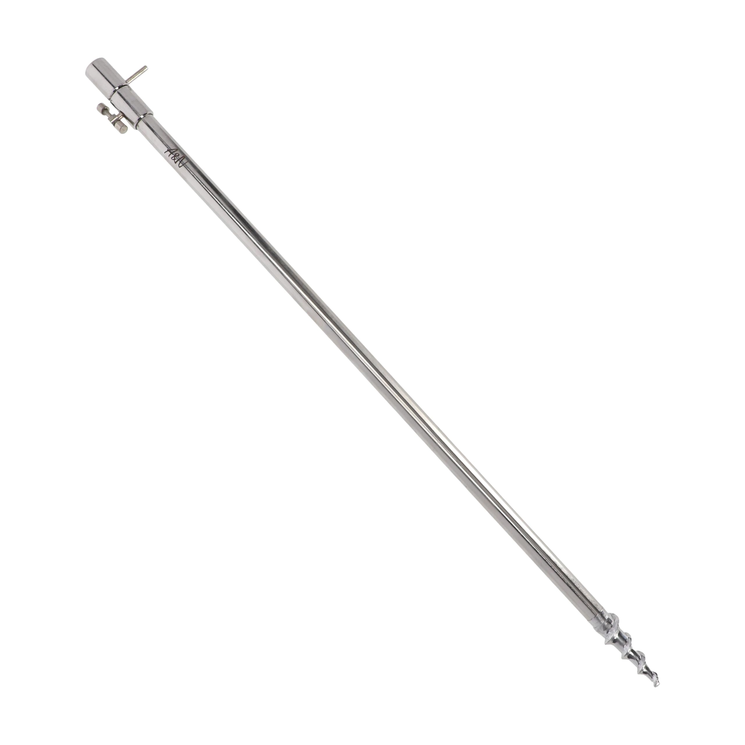 A&N 4 Stück Rutenhalter Bankstick Edelstahl Storm Pole Drill T-Screw 30-120cm