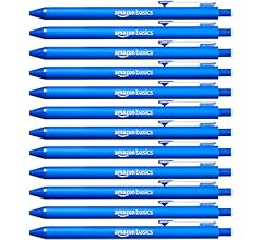 Amazon Basics Retractable Ballpoint Pen, Blue, 12 Count, Pack of 1