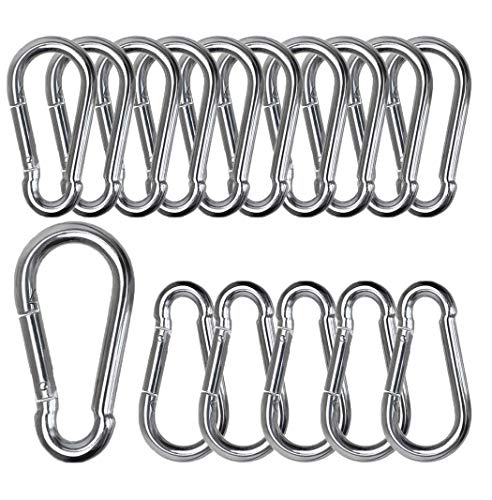 MissZM, llavero de acero inoxidable para mochila al aire libre, camping, senderismo, niños, viajes, pesca, impermeable, resistente al óxido, resistente, multifuncional (16, M6) Cover