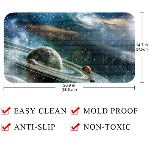 Tapis de bain lavable en machine Bennigiry antidérapant espace