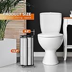 Toilet Paper Holder Stand, Freestanding Toilet Tissue Organizer, Minimalistic Storage Solution, Reserve Mega Rolls-Modern Black - Image 2
