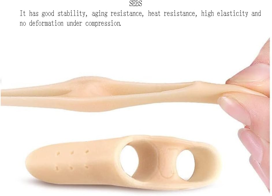 DEAVER Toe Separators, Small Double Hole Separator, Ring Correction for Combing Toesof Gel Protectors Overlapping Toes, Curled Separators Friction