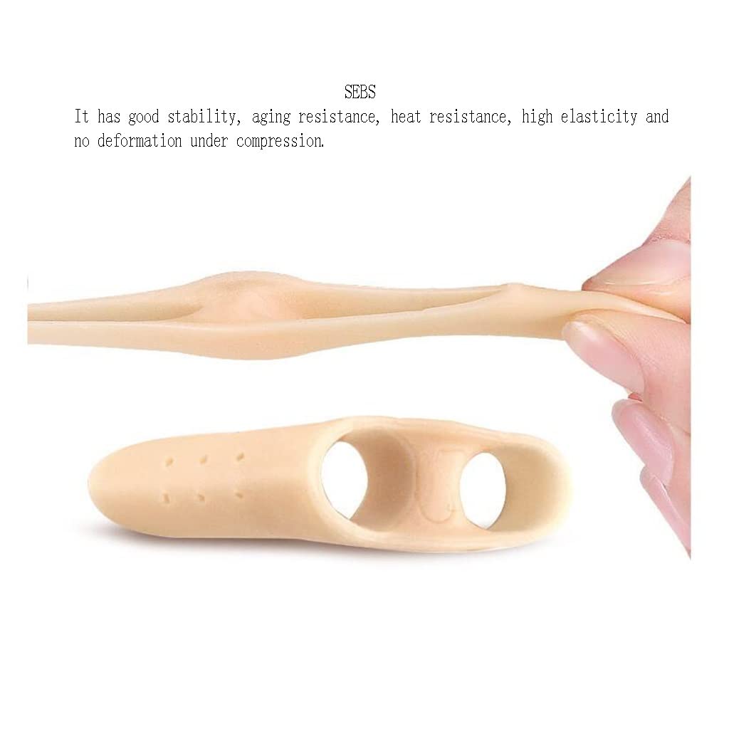 Separadores de Dedos, Separador pequeño de Doble Orificio, Corrección de Anillo para peinar los Dedos de los pies Protectores de Gel Dedos superpuestos, Separadores rizados Fricción
