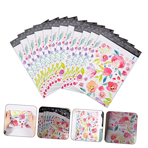 Tofficu 50 pçs sacos expressos saco de correio flores novo material bolsa roupas padrão flor Mailers