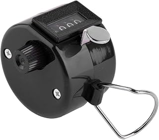 Digit Counter,4 Digit Portable Convenient Plastic + Metal Hand Held Tally Counter Manual Palm Clicker Number Counting Golf,Black