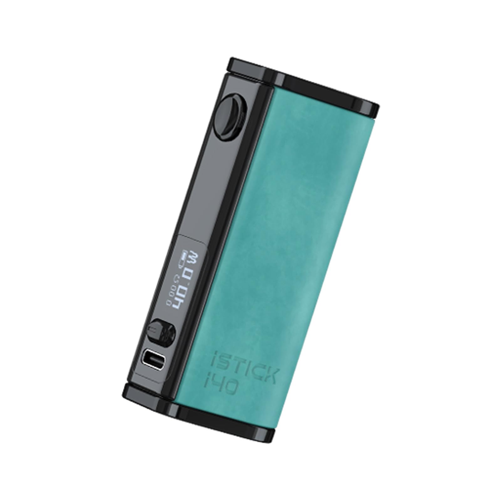 Istick I40 Vape MOD Box 2600mah 40W 20mm OLED Screen USB-C Fast Rechaegerable Refillable Artificial Leather E Cigarette No Nicotine Free Blue