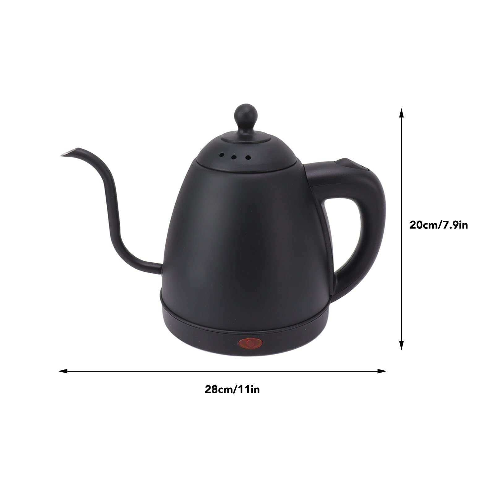 Hervidor Eléctrico de Cuello de Cisne, Acero Inoxidable, 1.2 L, Ebullición Ultrarrápida, para Café y Té