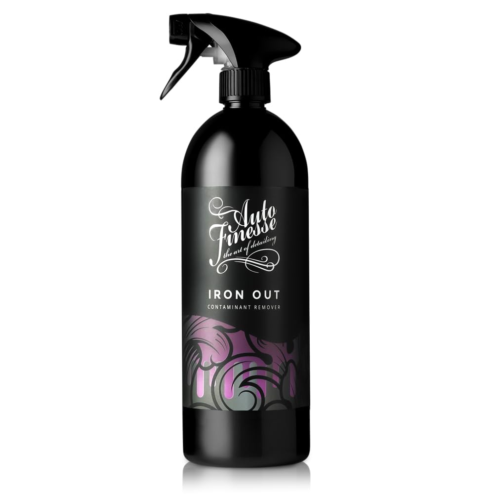 Auto Finesse Iron Out Schmutzentferner, Auto-Dekontaminationsspray, entfernt Bremsstaub, Eisenausfall, sicher für Lack, Glas, Räder, hergestellt in Großbritannien