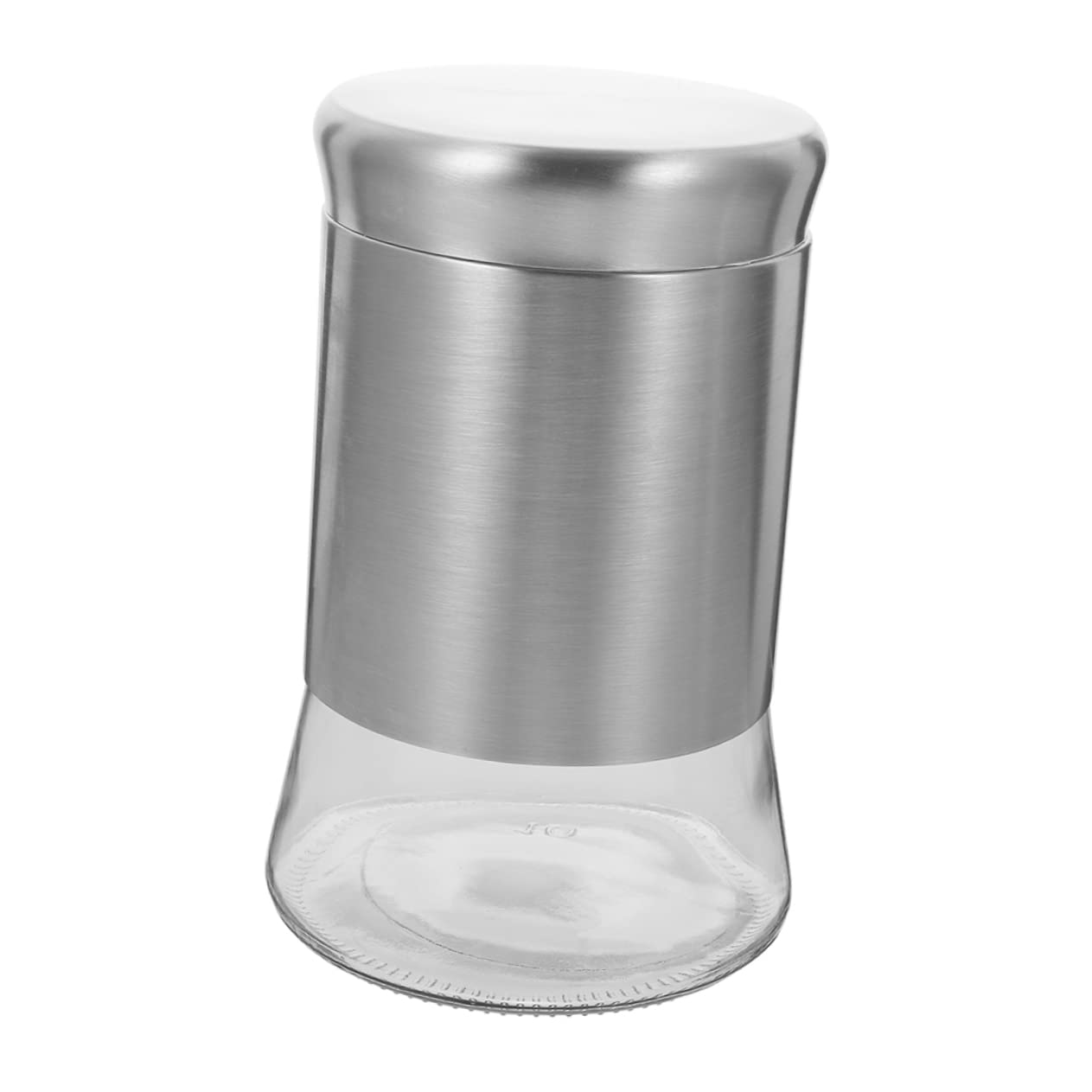 Edelstahl Vorratsglas 1500ml mit Glas und Dichtung für Lebensmittel | Silber, für Tee und Trockene Vorräte, Glatte Oberfläche, Küche oder Schreibtisch