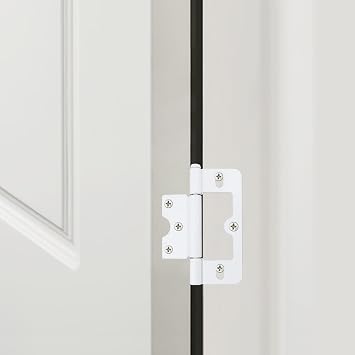 Cabinet Hinges Karcy Non-Mortise Door Hinges 3 Inch Removable White Set of 8