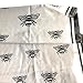 Fashion Culture Women's Scattered Bee Print Soft Knit Oblong Scarf Reversible Shawl Wrap, Dark Brown/Camel